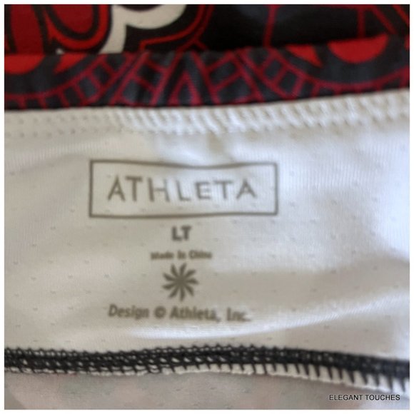 Athleta Powermesh CYA Athletic Colorful Print Stretch Skirt Women's Large Tall - Picture 4 of 8